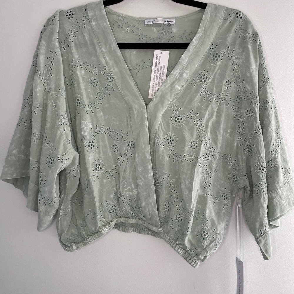 NWT Young Fabulous And Broke Eyelet Tia Kimono Top